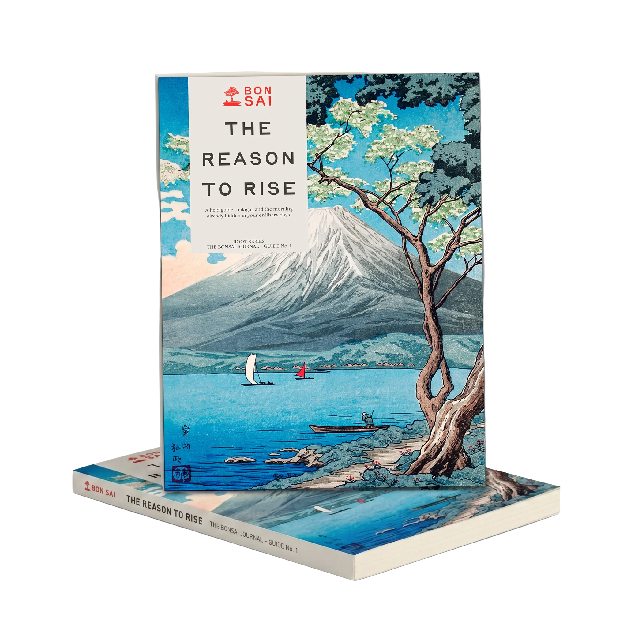 The Reason to Rise - a 3D mockup of the Bonsai Journal ikigai guide